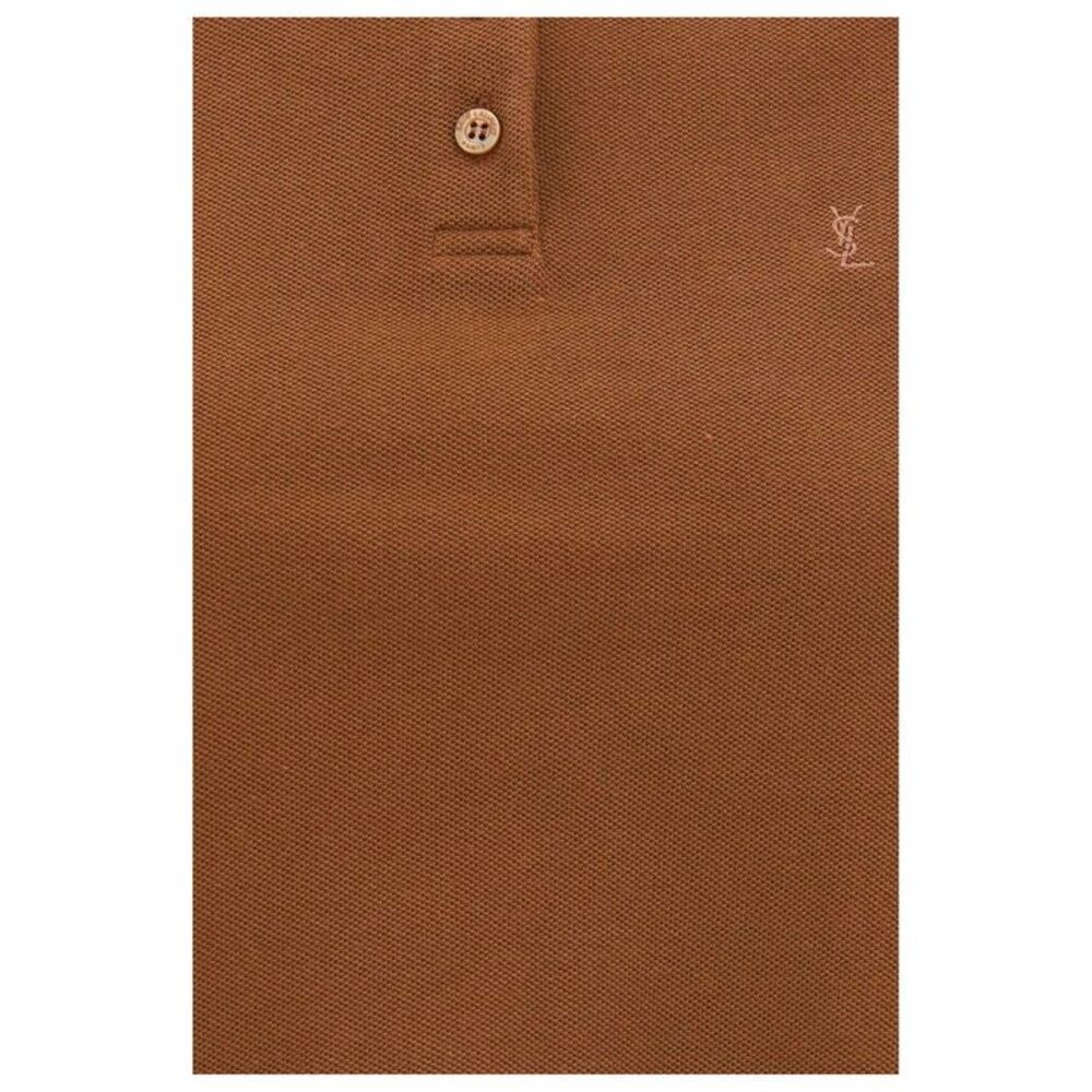 Saint Laurent Brown Cotton Polo Women's Shirt - Picture 3 of 3